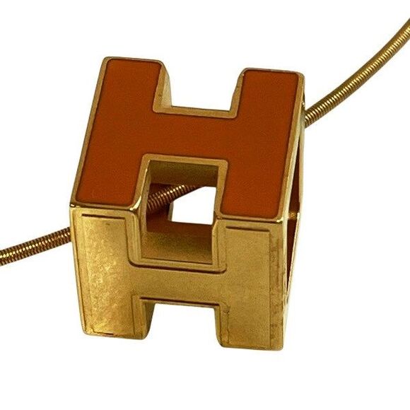 Hermes Caged d'H H Cube Necklace